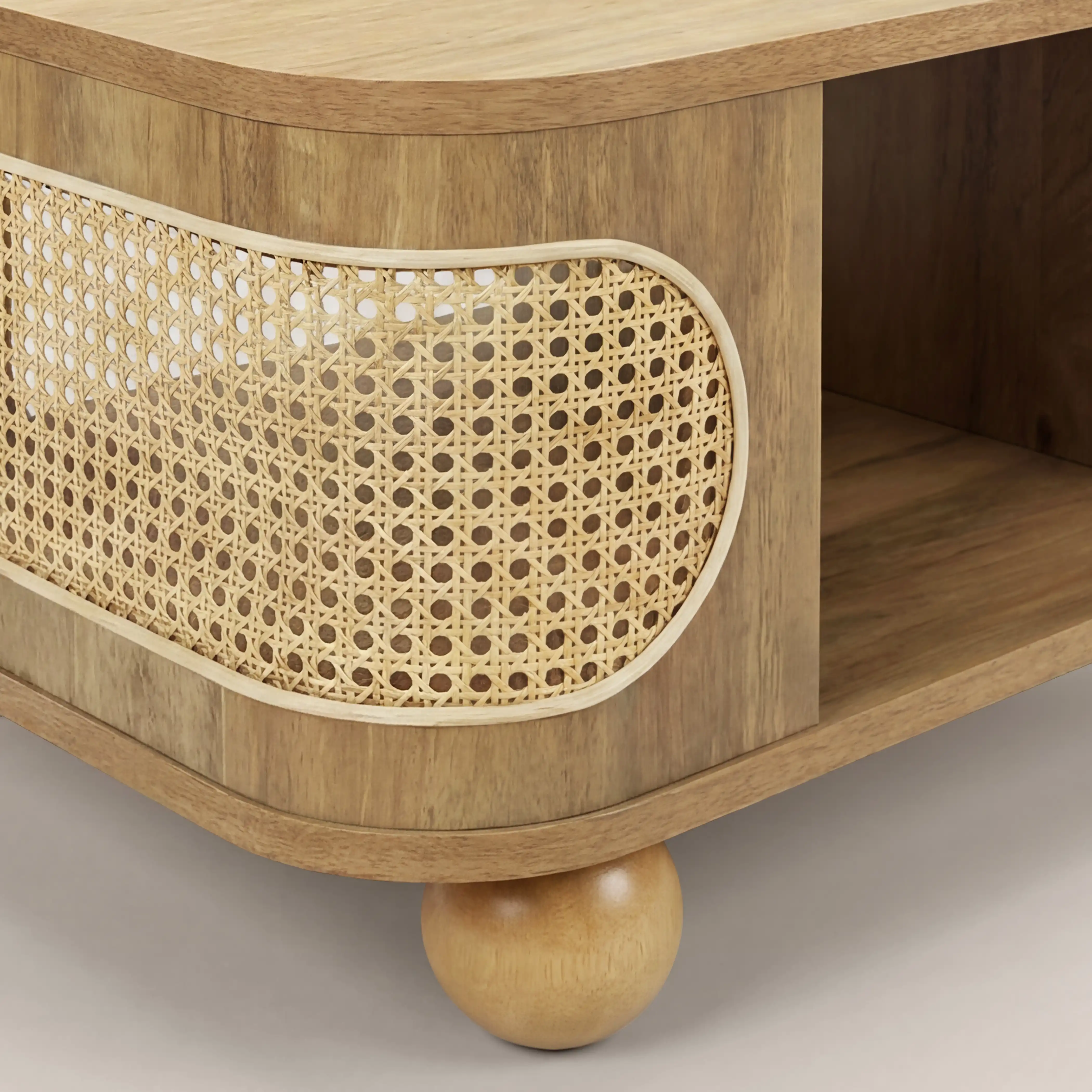 Una Rectangle Wooden Coffee Table | Oak & Cane - Image 5