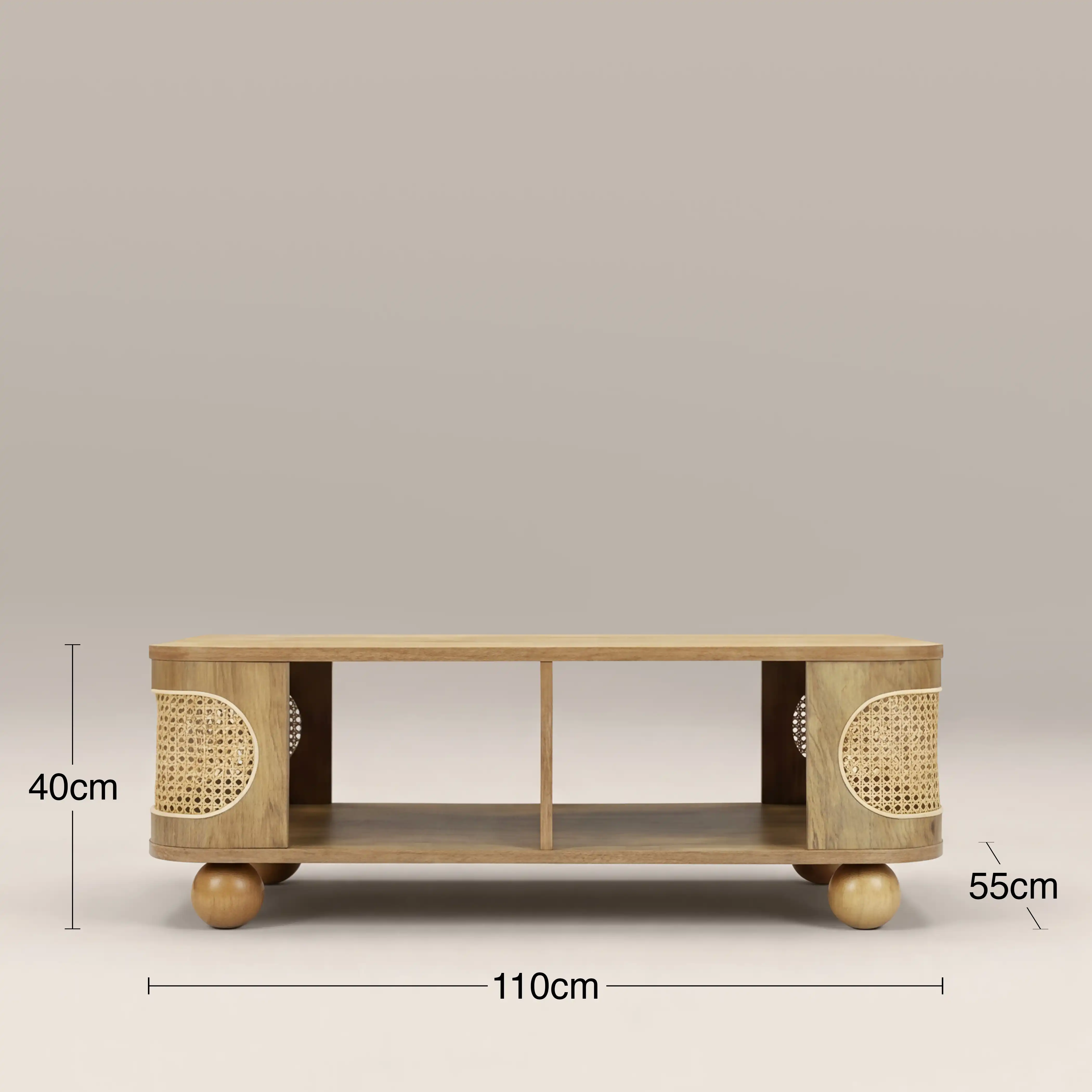 Una Rectangle Wooden Coffee Table | Oak & Cane - Image 6