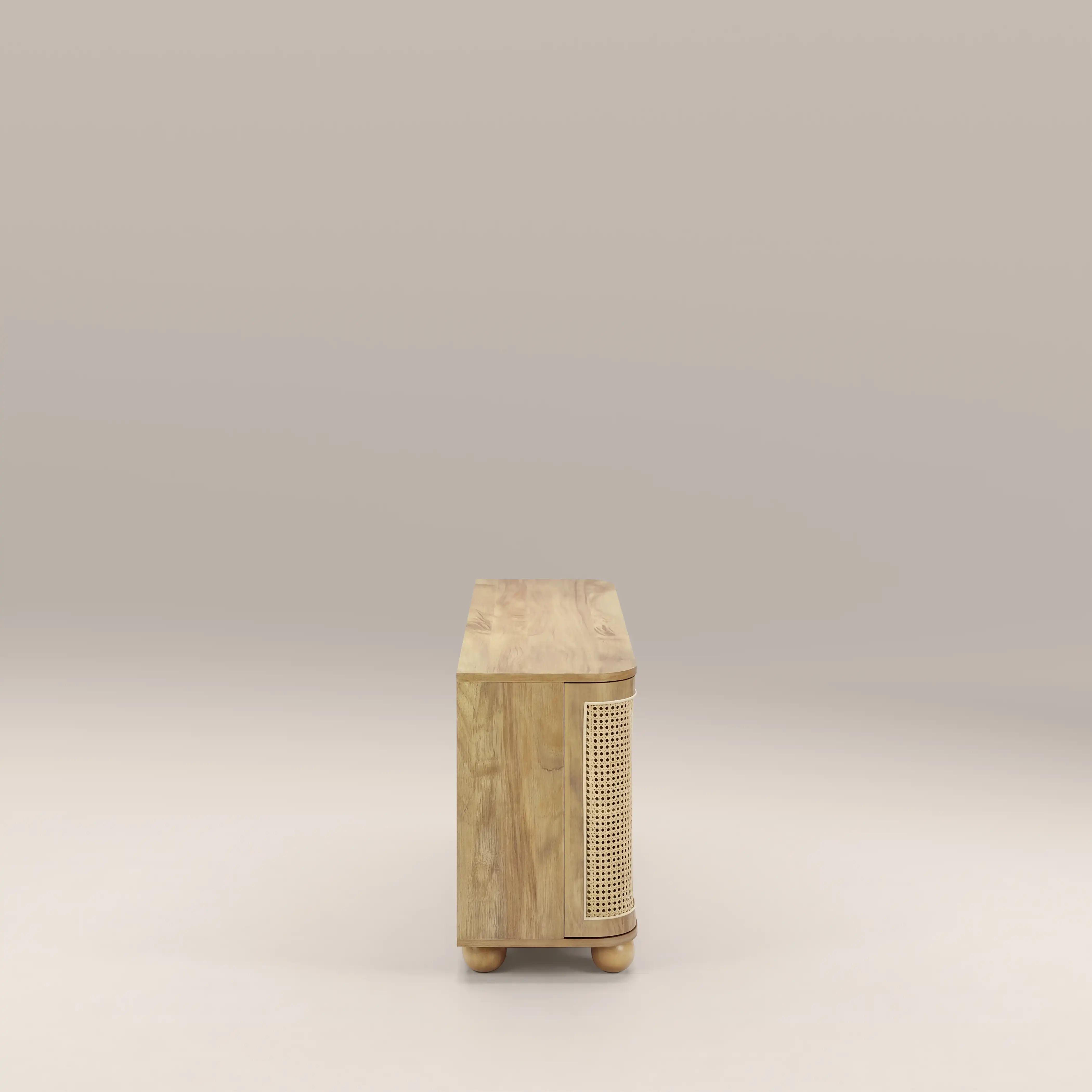 Una Wooden Large Sideboard | Oak & Cane - Image 4