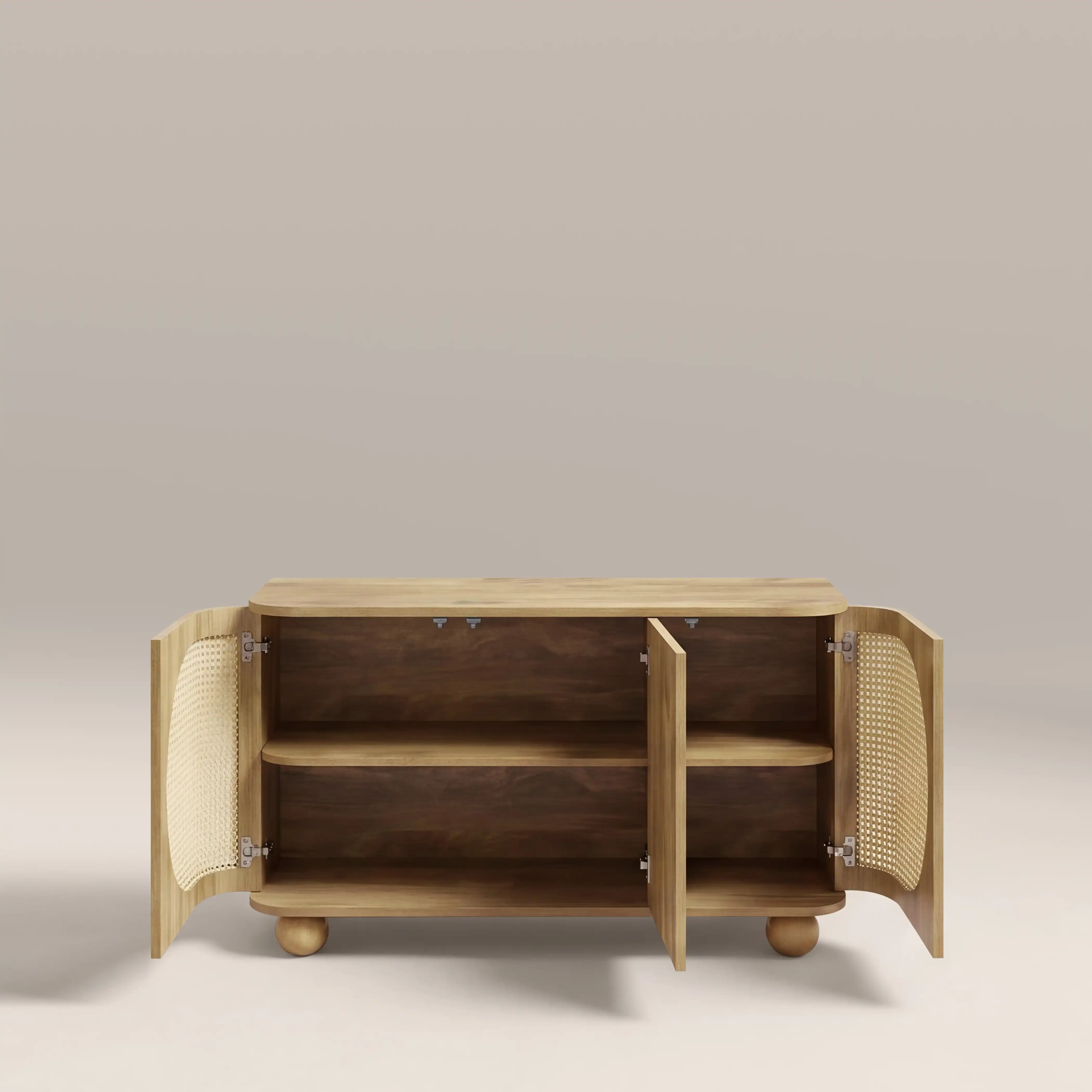 Una Wooden Large Sideboard | Oak & Cane - Image 5