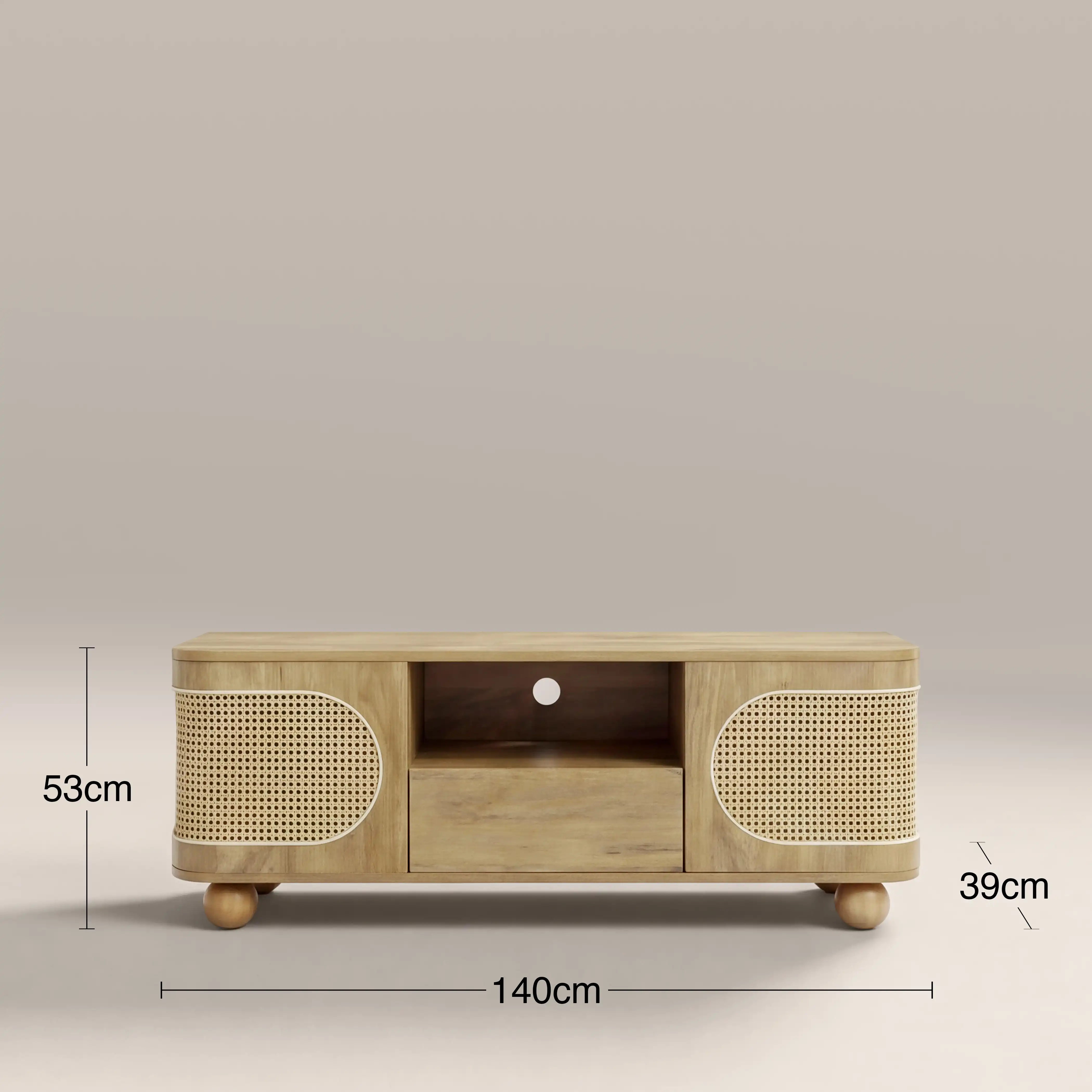 Una Wooden TV Stand | Oak & Cane - Image 6