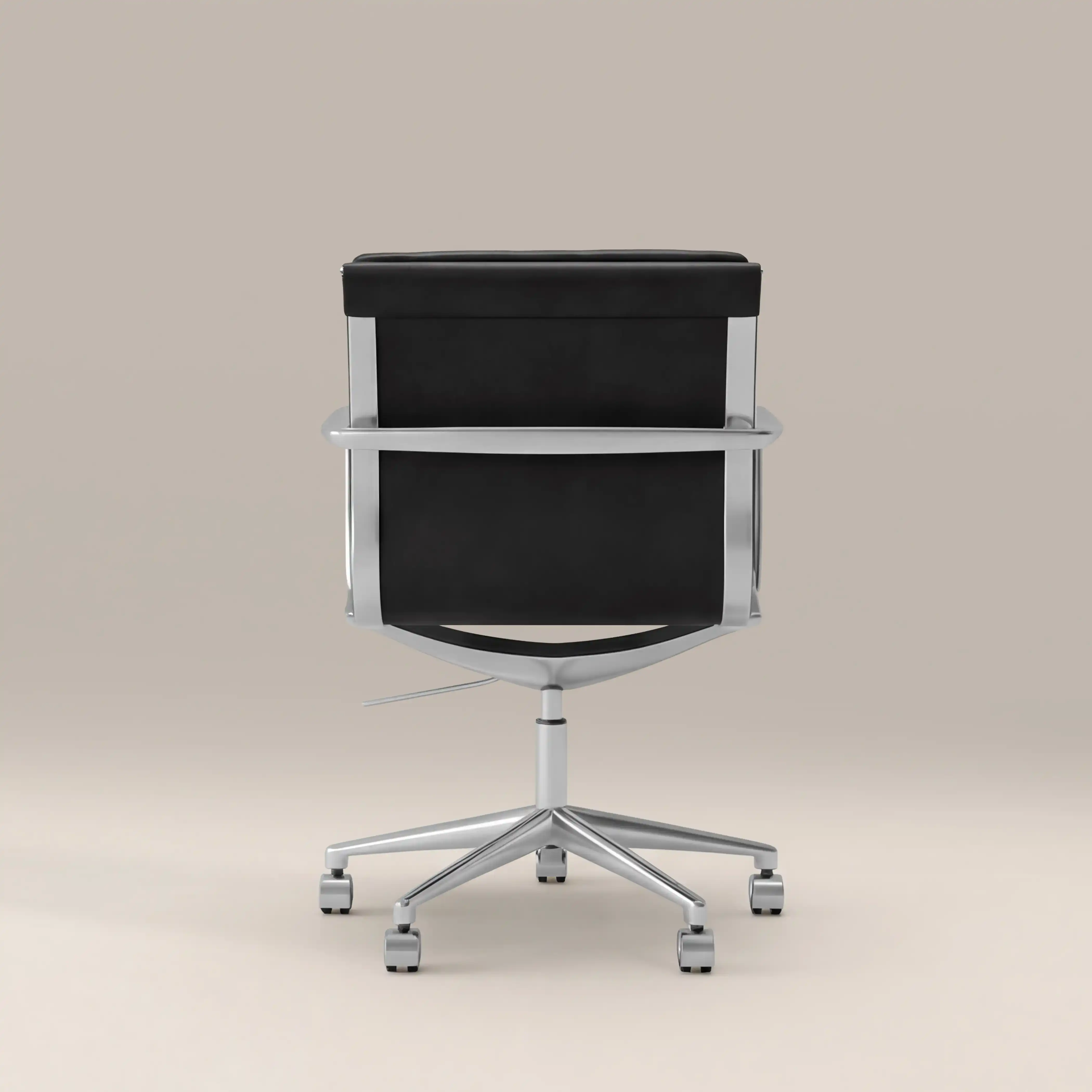Urma Office Chair | Black Faux Leather & Chrome - Image 6