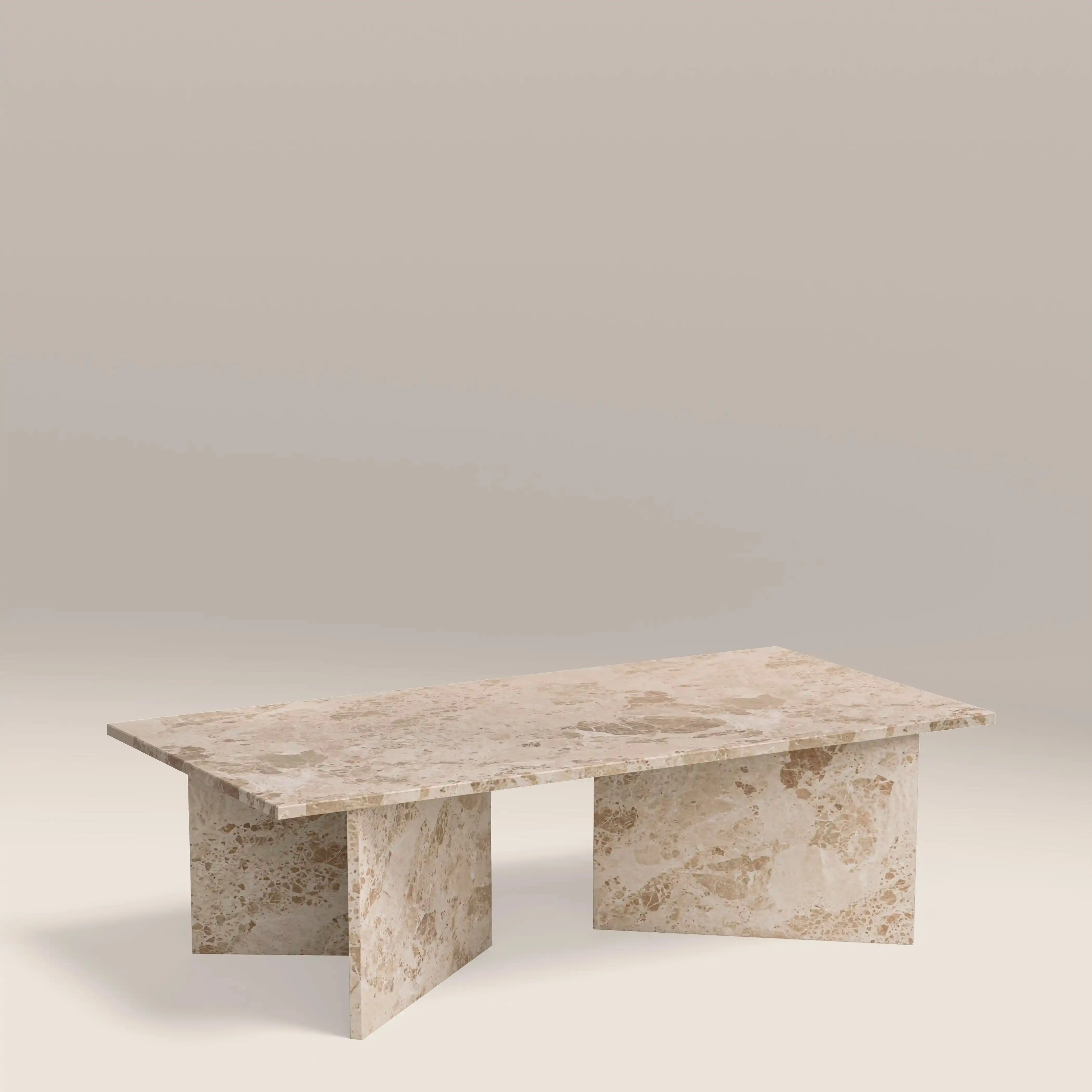 Vega Rectangle Coffee Table | Latte Marble - Image 4