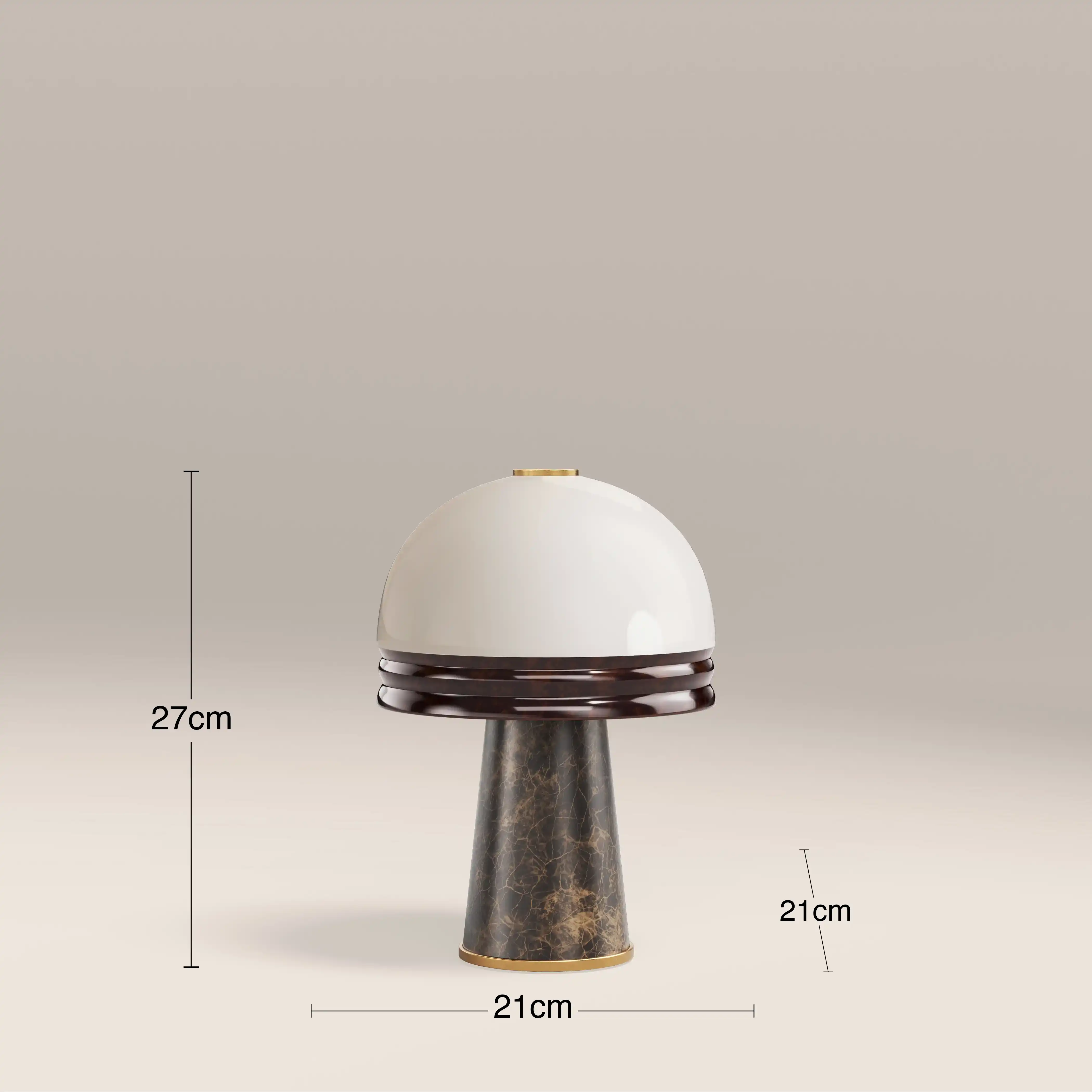 Wanda Table Lamp | Chocolate Brown Marble - Image 4