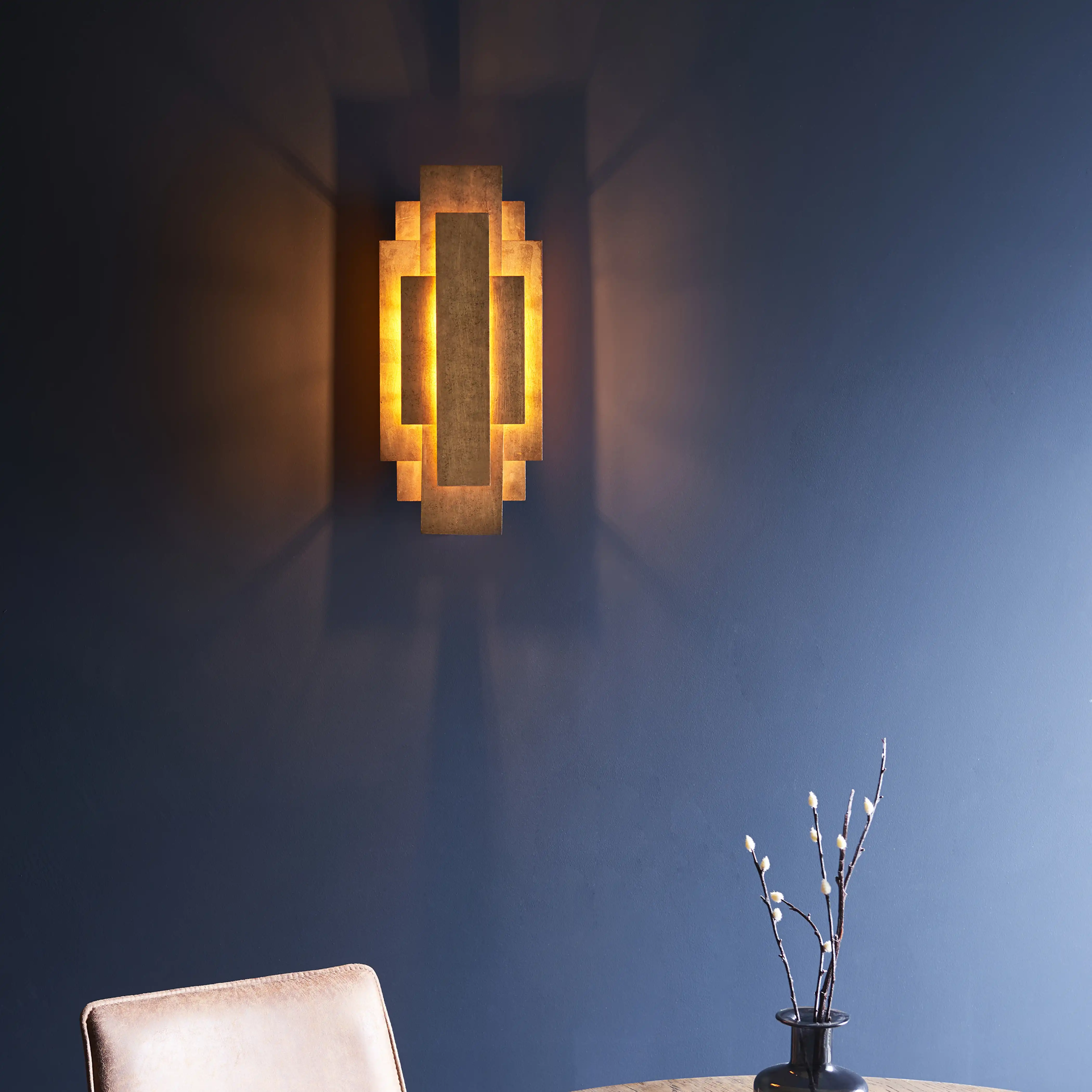 Warner 2 Light Wall Light | Brass - Image 2