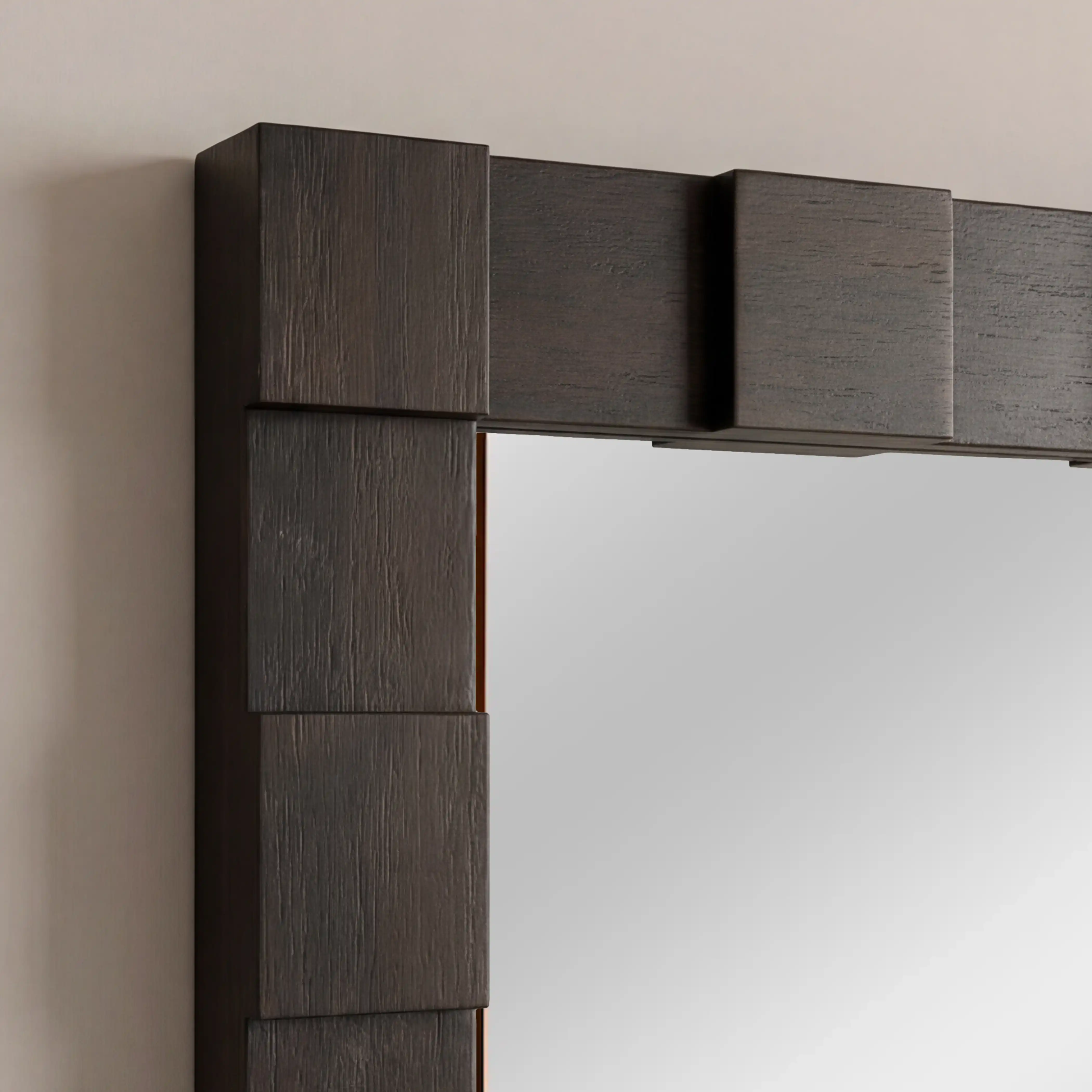 Windsor Rectangle Full Length Mirror, 160 x 75 cm | Walnut - Image 4