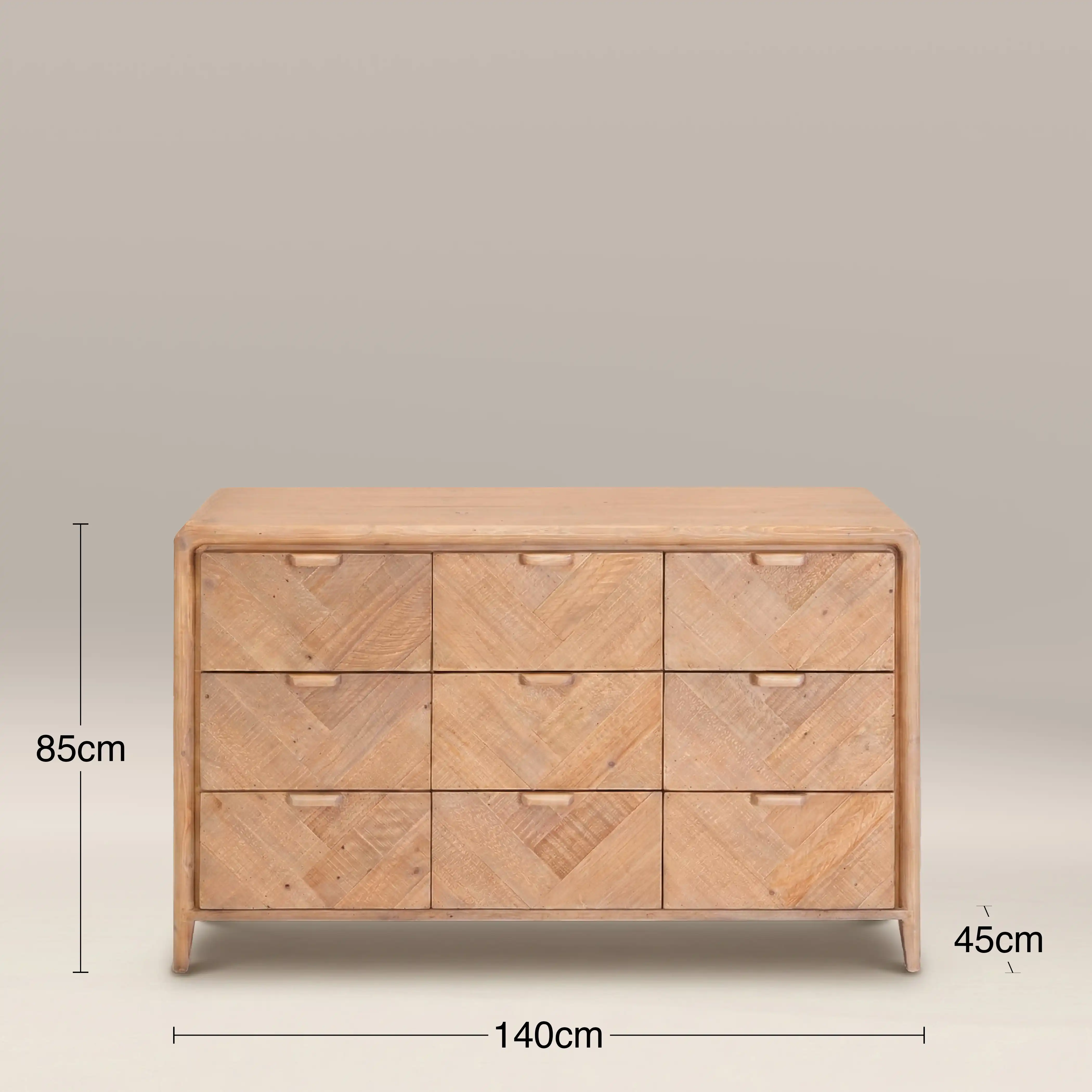Winslow 9 Drawer Chest of Drawers | Natural - Image 5