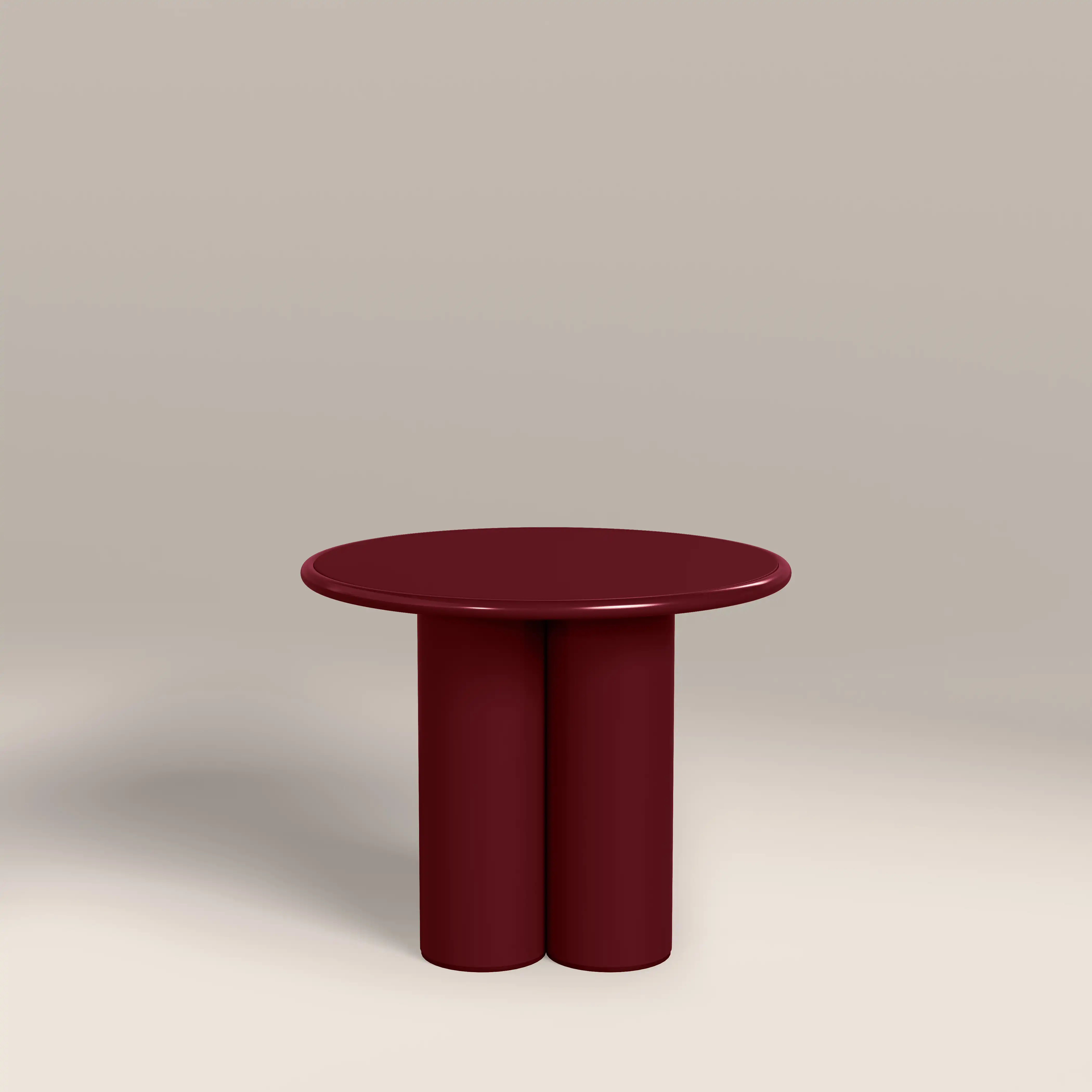 Zoey Round Side Table | Wine Red - Image 3