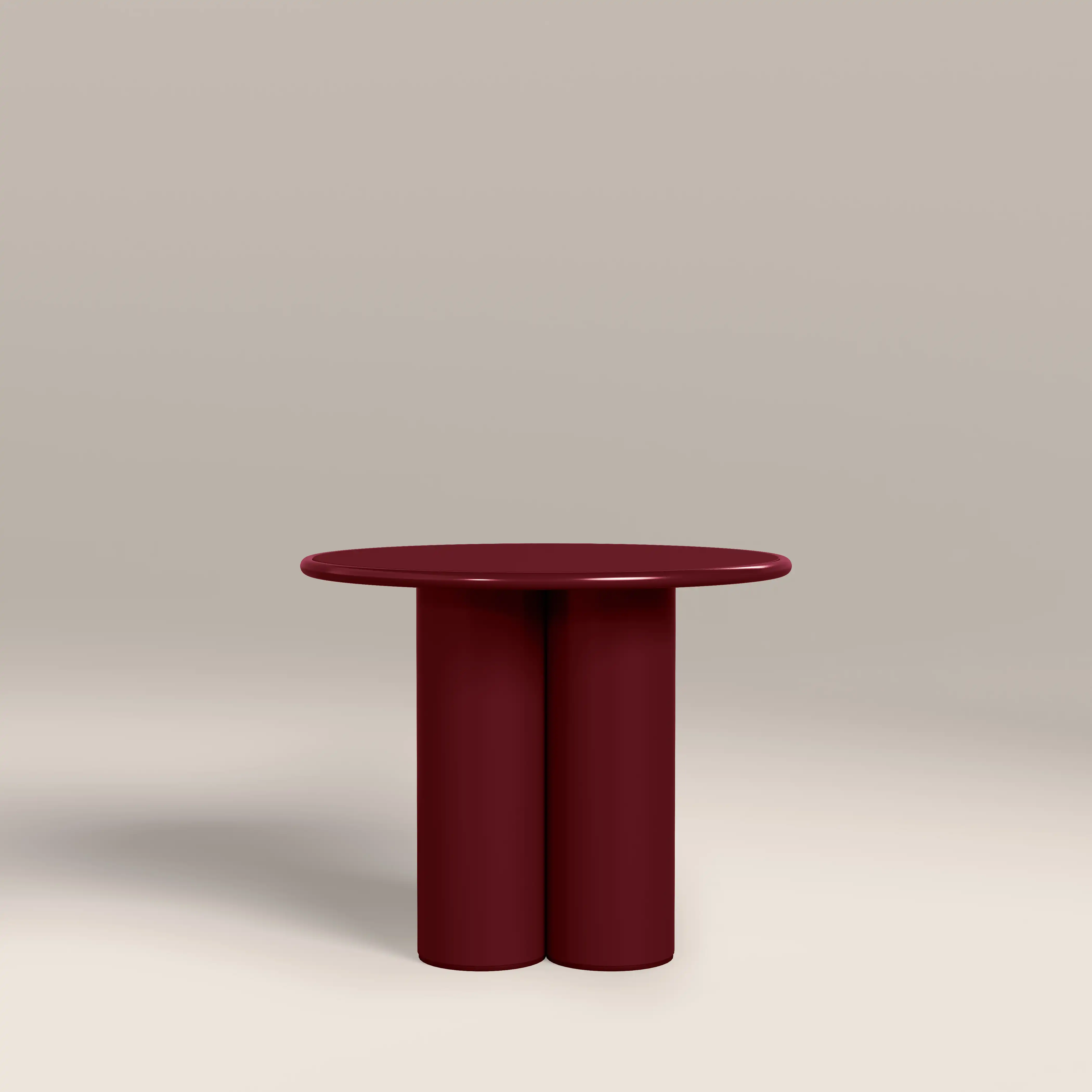 Zoey Round Side Table | Wine Red - Image 4